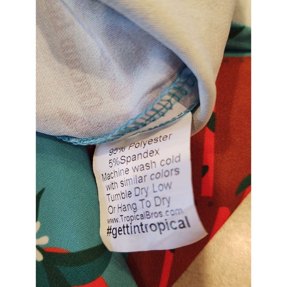 Tropical Bros Natalie's Orchard Island Juice Co Shirt XL Blue Short Sleeve Butto - Picture 6 of 6